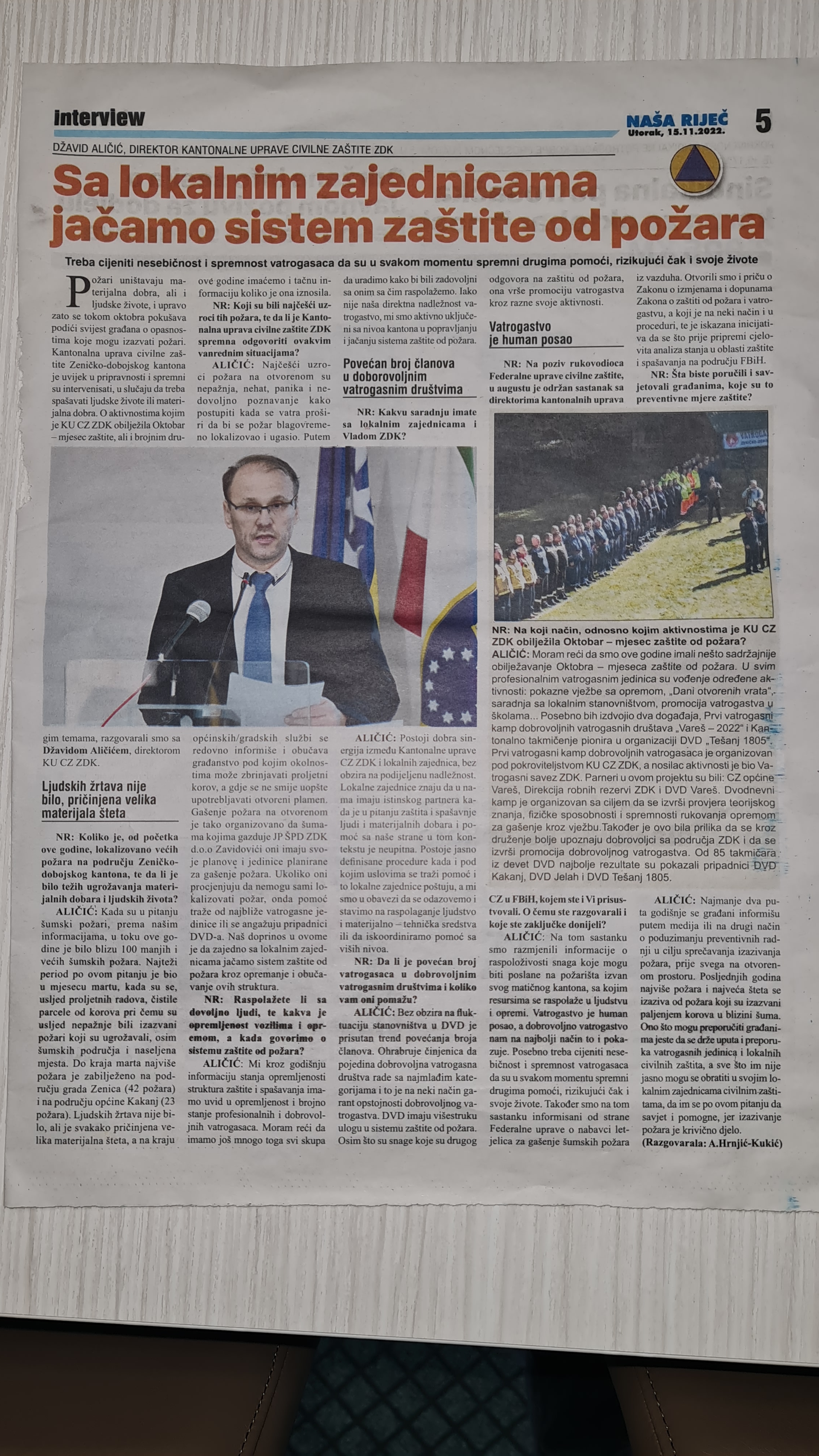 Jačanje sistema zaštite i spašavanja u ZDK