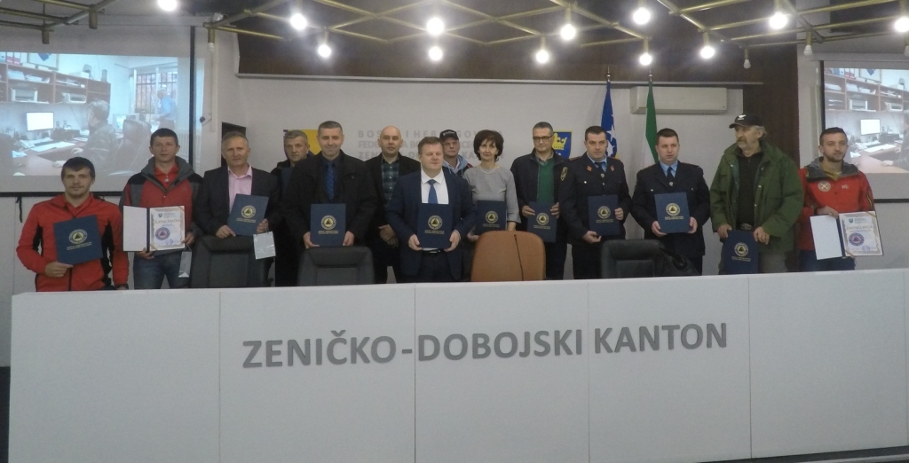 Kantonalna uprava civilne zaštite Zeničko-dobojskog kantona dodijelila priznanja i nagrade povodom 1. marta Svjetskog dana civilne zaštite